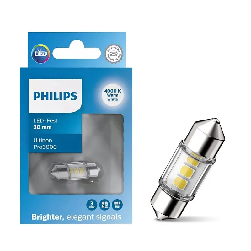 Philips Ultinon Pro6000 LED C5W Festoon 30 мм 4000K Белый Авто Интерьер 11860WU60X1