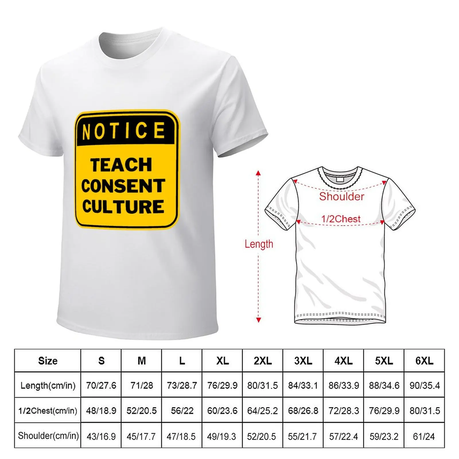 Teach Consent Culture T-shirt anime for a boy sports fans black t-shirts for men