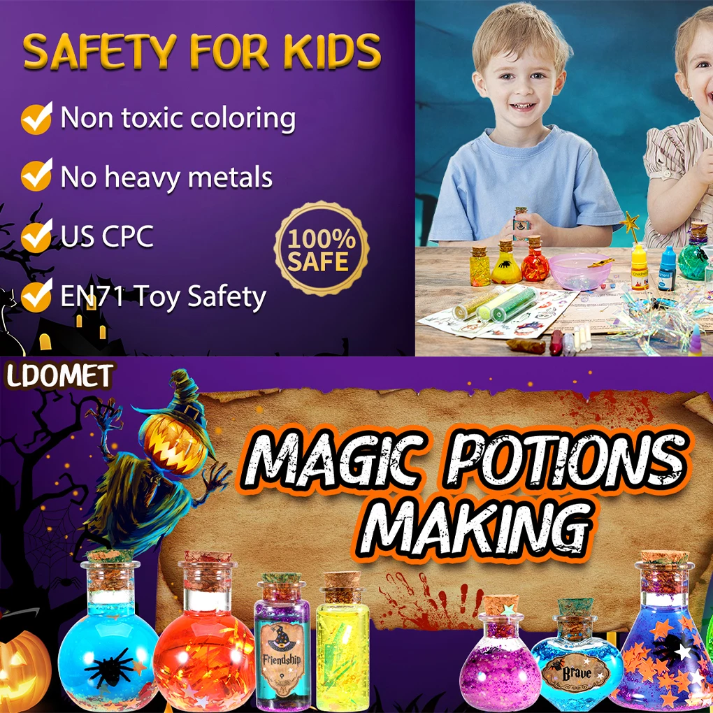 DIY Make Creative Art Craft Kit Birthday Gift Kids Fun Toys 20/22/24 Bottles Gradient Potions Freezing Magic Potion Kit Gifts