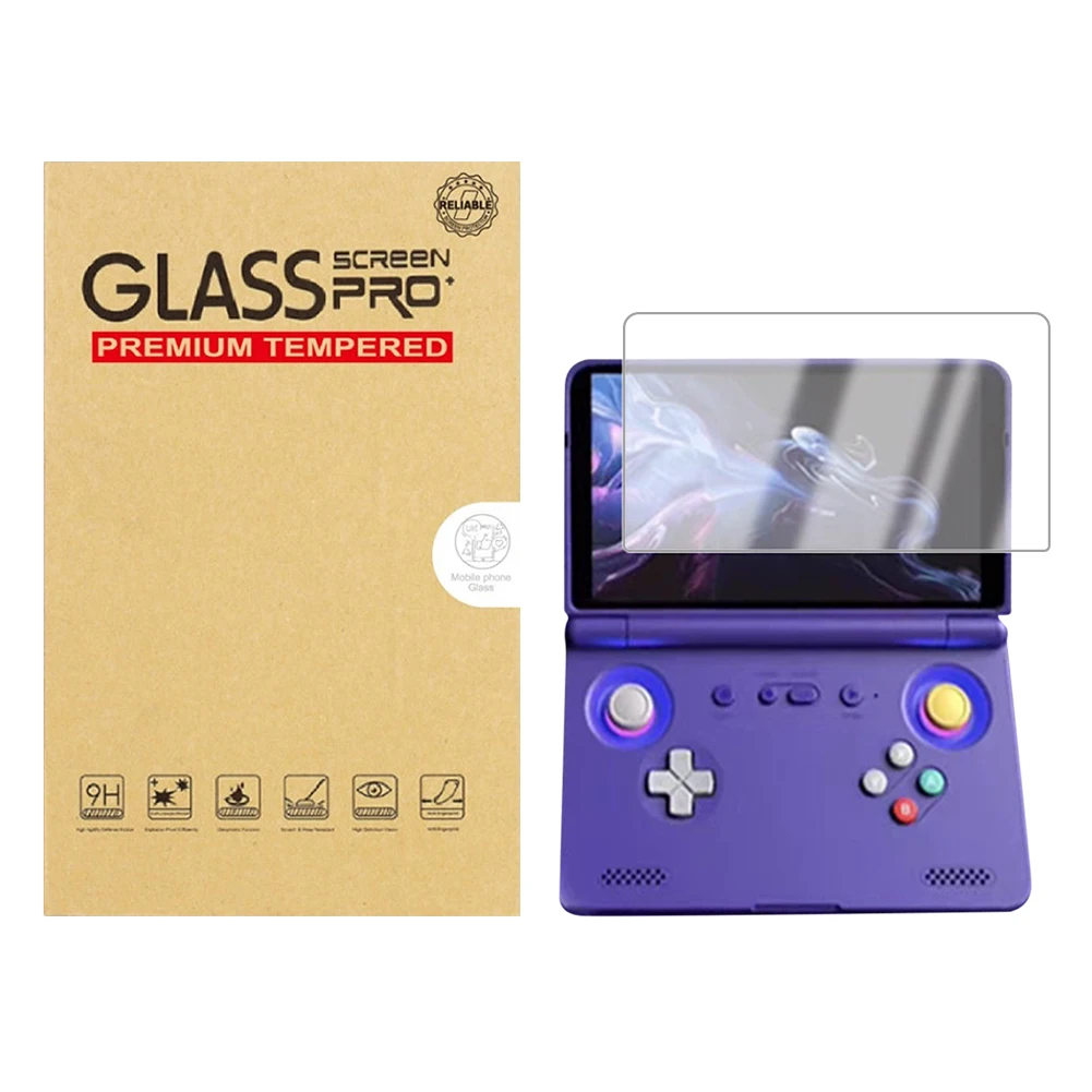2Pcs Tempered Glass Scratch-resistant Screen Protector Tempered Film for Retroid Pocket Flip 2 Game Console