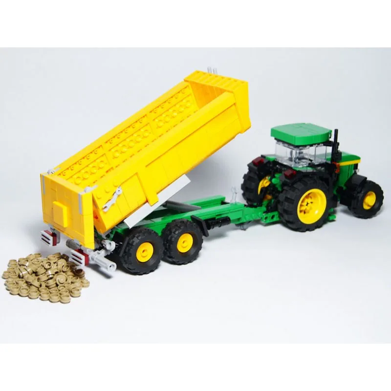 

MOC-110916 Small Cargo Dump Truck Trailer Building Blocks Model355PartsMOC Creative Boys Kids Birthday Building Blocks Toy Gifts