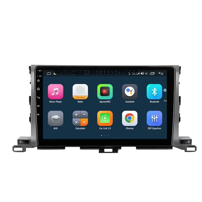 

Factory 64g 8 Cores Car Media Stereo DVD Player with GPS and DSP Built-in Reversing Aid RGB for Highlander 3 XU50 2013-2018