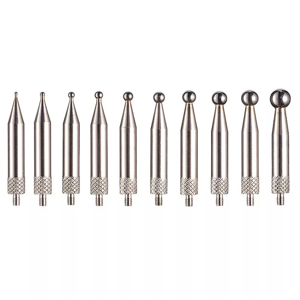 1pcs M2.5 Threaded Shank Contact Point For Dial Indicator Carbide Ball Tool 30mm Length Carbide Dial Gauge Contact Point 1-6mm