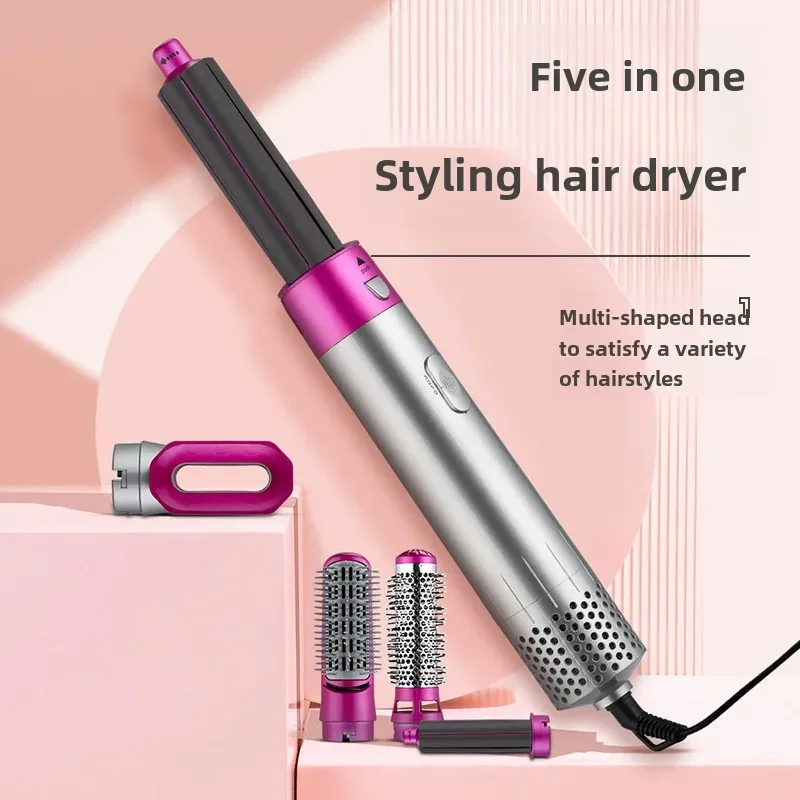 New Five-In-One Automatic Curling Iron Hair Styling Comb Electric Blow Dryer Off-Road Gear for Hairdressing