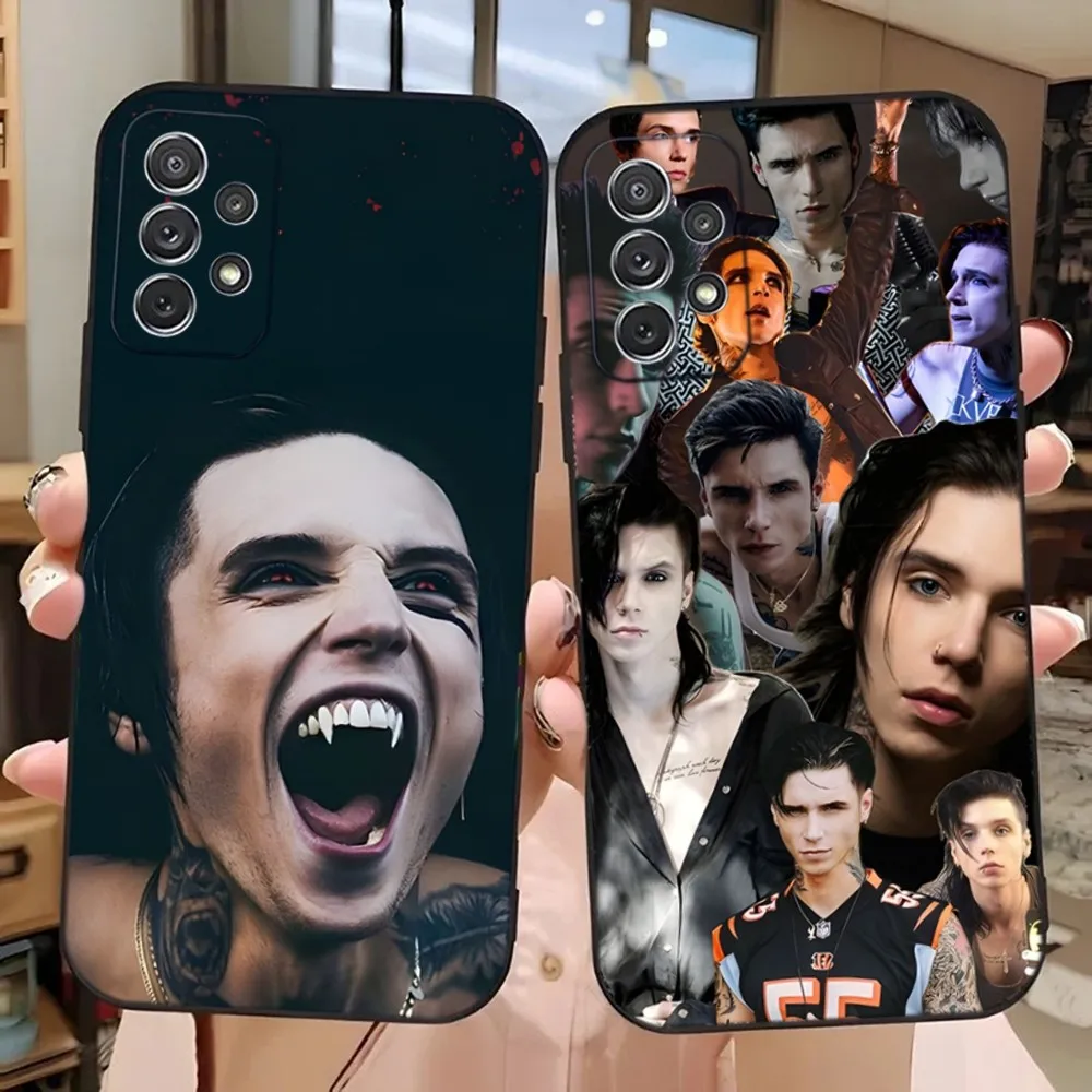 

A-Andy Biersack Rock Phone Case For Samsung Galaxy A13,A21s,A22,A31,A32,A52,A53,A71,A80,A91 Soft Black Phone Cover