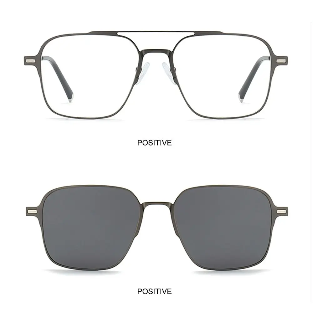 Kacamata Komputer Gaya Baru Kacamata 3 In 1 Penglihatan Malam Logam Kacamata Anti Cahaya Biru Terpolarisasi dengan Klip Magnet Pada Kacamata Hitam