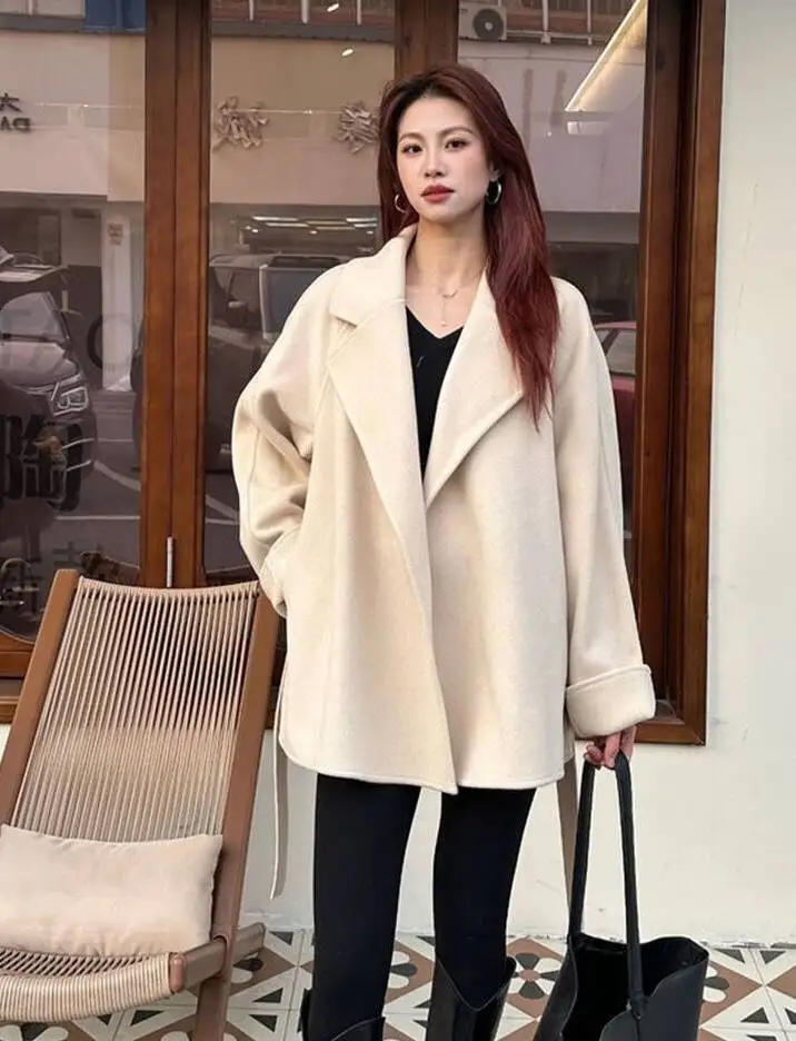 

Шерстяные пальто, женское шерстяное пальто, оранжевое осеннее бархатное пальто с тиснением и зубчатым воротником, элегантное офисное женское пальто в парском стиле для взрослых, плотное