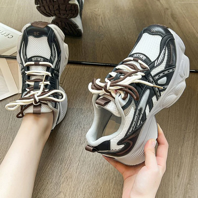 Spring Women Dad Shoes Adult Platform Trainers Summer Casual Chunky Sneakers for Women Sport Thick Sole Footwear