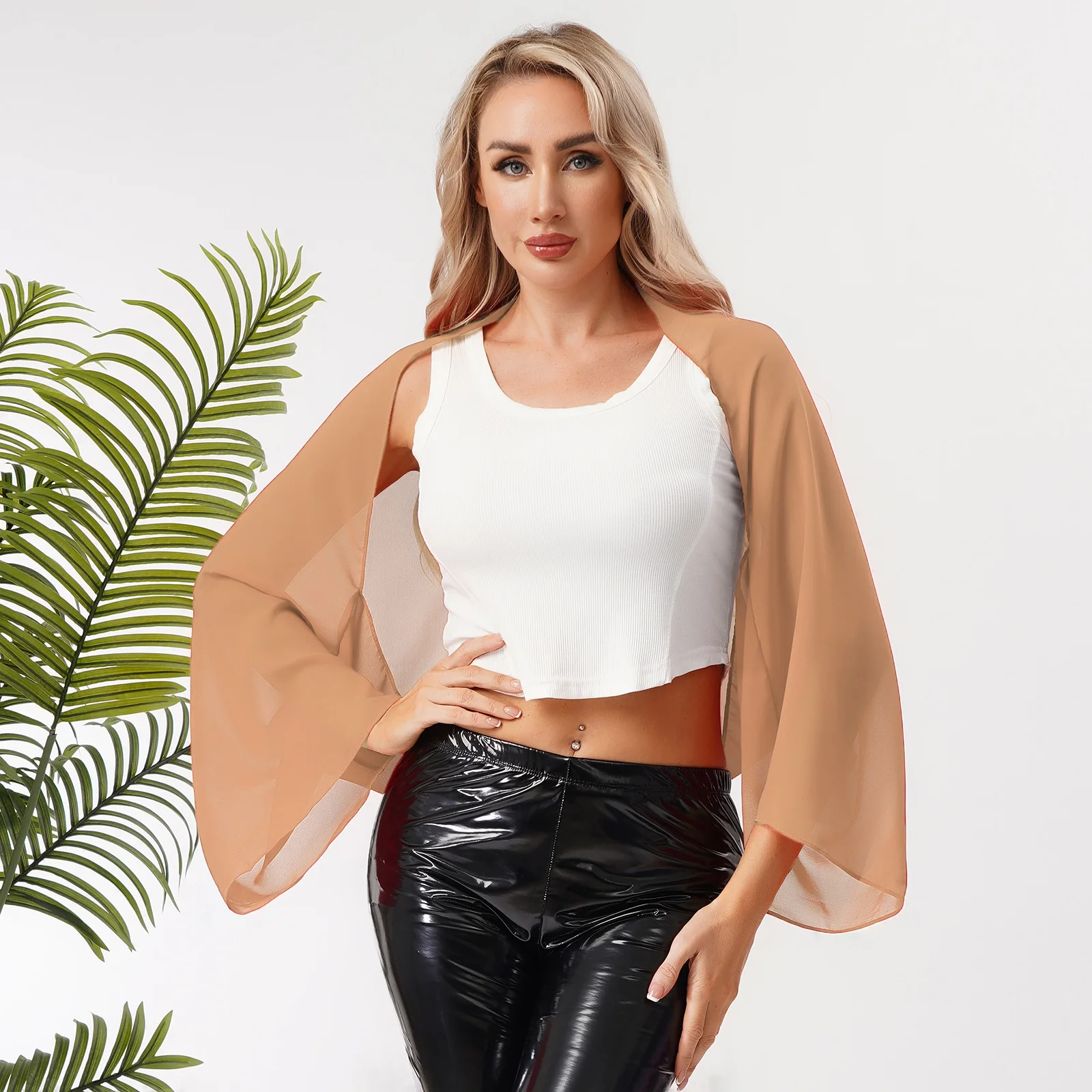 Elegant Women Open Front Shawl Wraps Cover Up Chiffon Thin Coat for Formal Evening Party Wedding Bridesmaid Dress Accessries