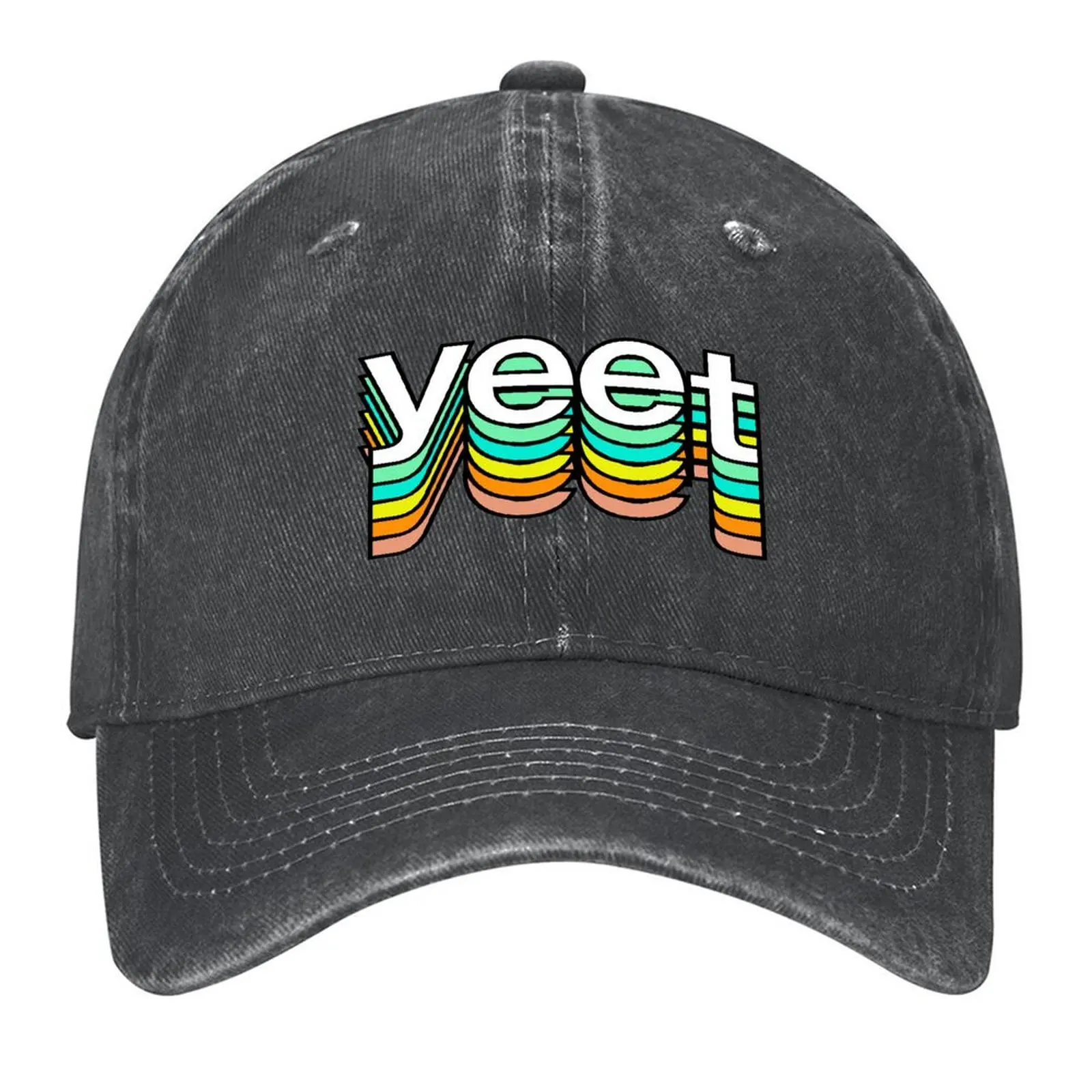 

Yeet Retro Aesthetic Modern Typography Baseball Cap Golf Cap Horse Hat Hip Hop dad hat Hats Man Women's