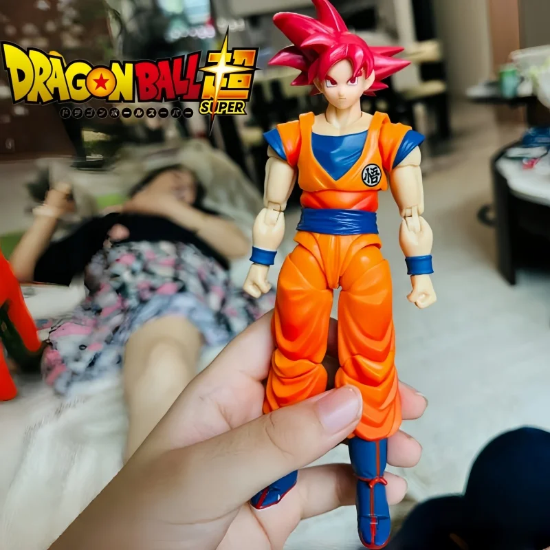 Hot Sale Bandai Dragon Ball Sh Figuarts Shf Son Goku Saiyan God Model Anime Instill With The Light Of Righteous Hearts Xmas Gift