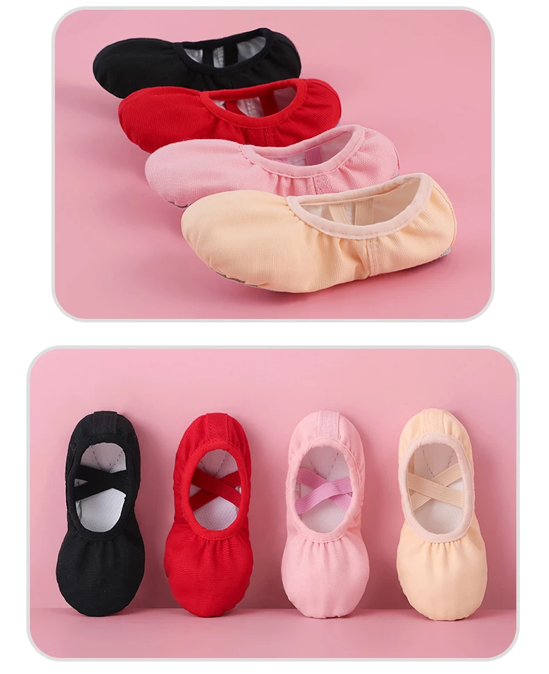 Frauen Ballett Schuhe Leinwand Mädchen Tanz Hausschuhe Split Sohle Gymnastik Yoga Tanzen Schuhe Kinder Erwachsene Ballerina Schuhe – Detail 2