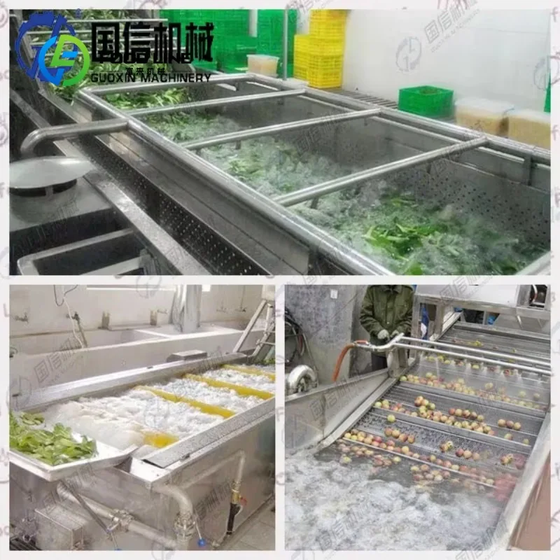 Customized size Automatic fruit and vegetable ozone bubble cleaning machine sweet potato ginger lettuce cleaning machine
