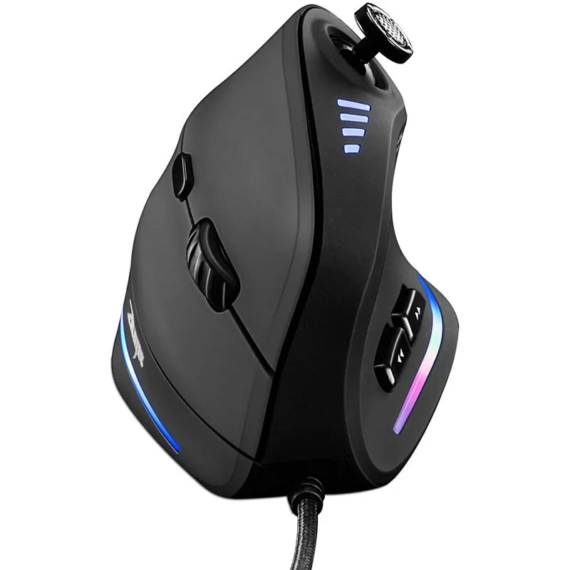 

C-18 Joystick Vertical Gaming Mouse Esports Dedicated Wired Upright Grip Custom Macro Program Running Lamp Wired Mouse