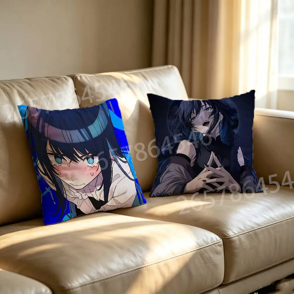 A-Ado Chando Polyester Printed Pillow Cover Square 30 35 40 45 50 55 cm Soft for Sofa Bed Car Home Decor