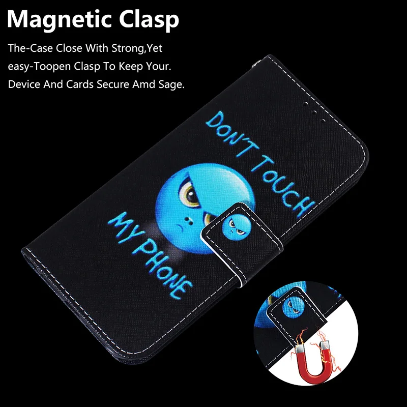 Painted Flip Leather Magnetic Case For Samsung Galaxy J6+ J4+ PLUS  J6 2018 J7 J5 J3 2016 2017 EU J2 Phone Cover view 2