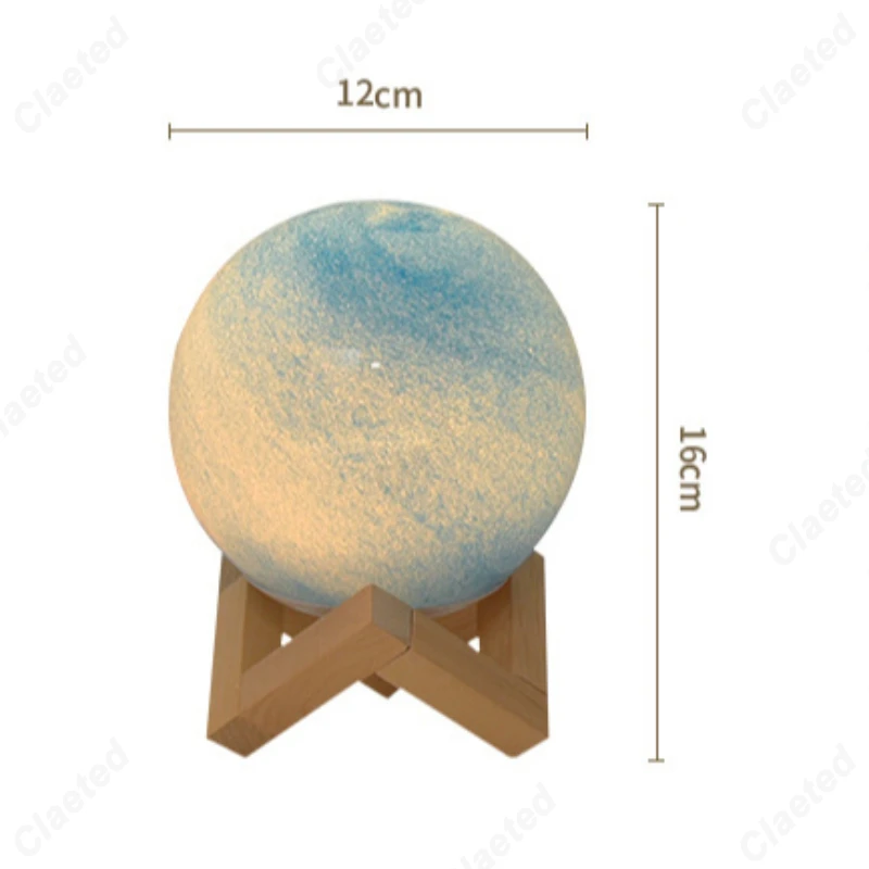Creative และ Minimalist LED Glass Planet Night Light ห้องนอนบรรยากาศการนอนหลับโคมไฟข้างเตียงโคมไฟ
