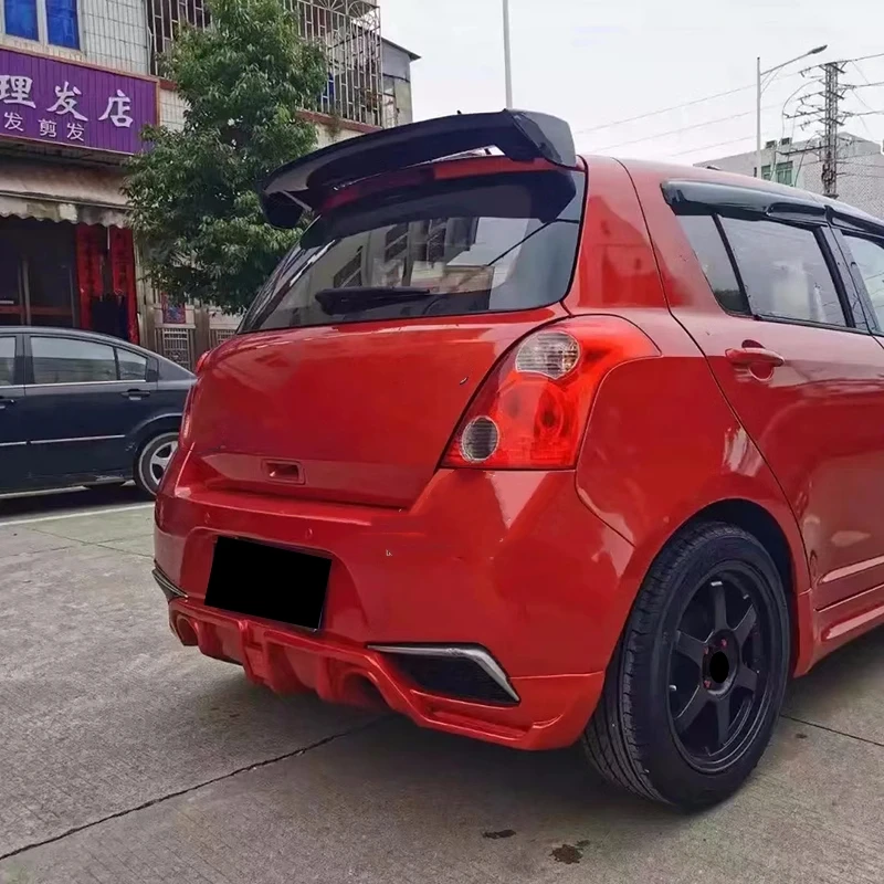 Car body kit for Suzuki Swift 2013-2016 modified Unpainted Front Bumper Rear Lip Side skirt Tail Wing Car Accessories