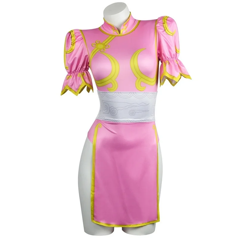 

Chunli Cosplay Costume Tight Fitting Jumpsuit Qipao For Halloween Stage Performance Game Theme Toy Figure Accessory