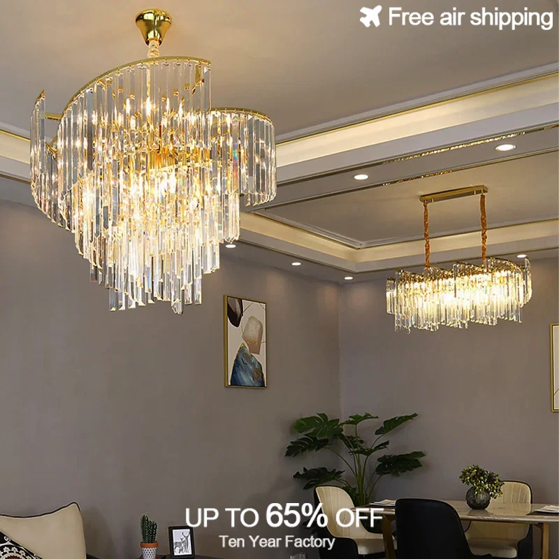 

Modern Luxury European LED Spiral Gold Glass Ceiling Chandelier Light for Dining Room Decorative Lighting Fixture