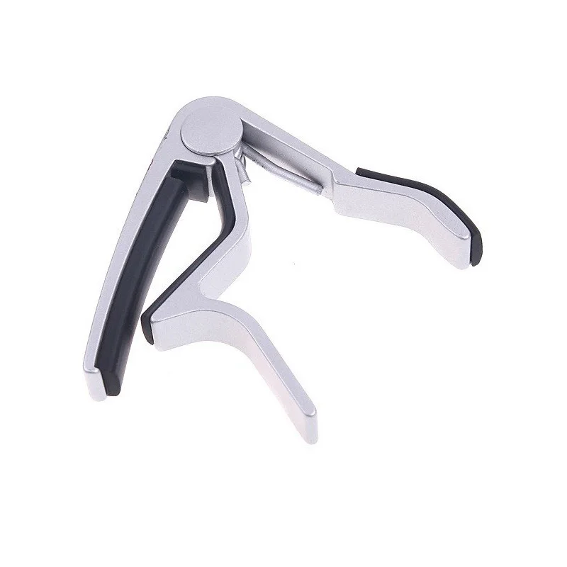 High Quality Aluminium Alloy Silver Quick Change Clamp Key Acoustic Classic Guitar Capo for Tone Adjusting Guitar