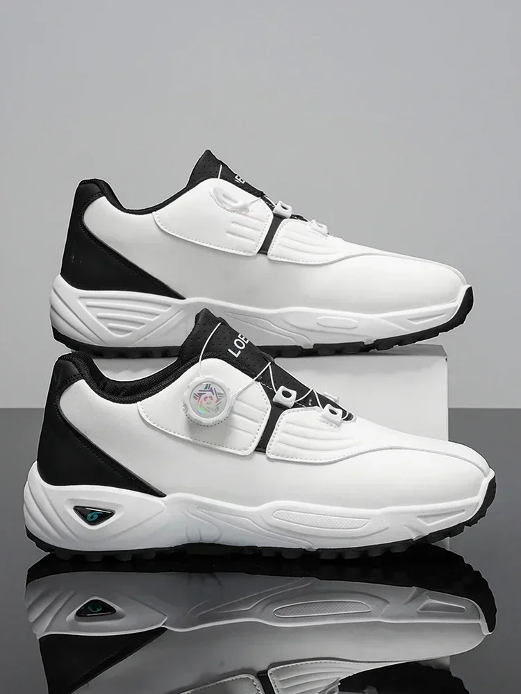 Herren-Golfschuhe ohne Spikes mit drehbarer Schnalle, rutschfeste Outdoor-Golftrainingsschuhe, bequeme, professionelle Golfschuhe. – Detail 2