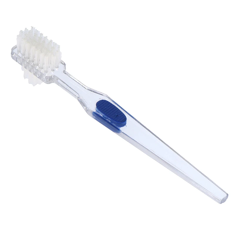 Escova de limpeza de dentadura oral care dupla face escova de dentes dental escova macia