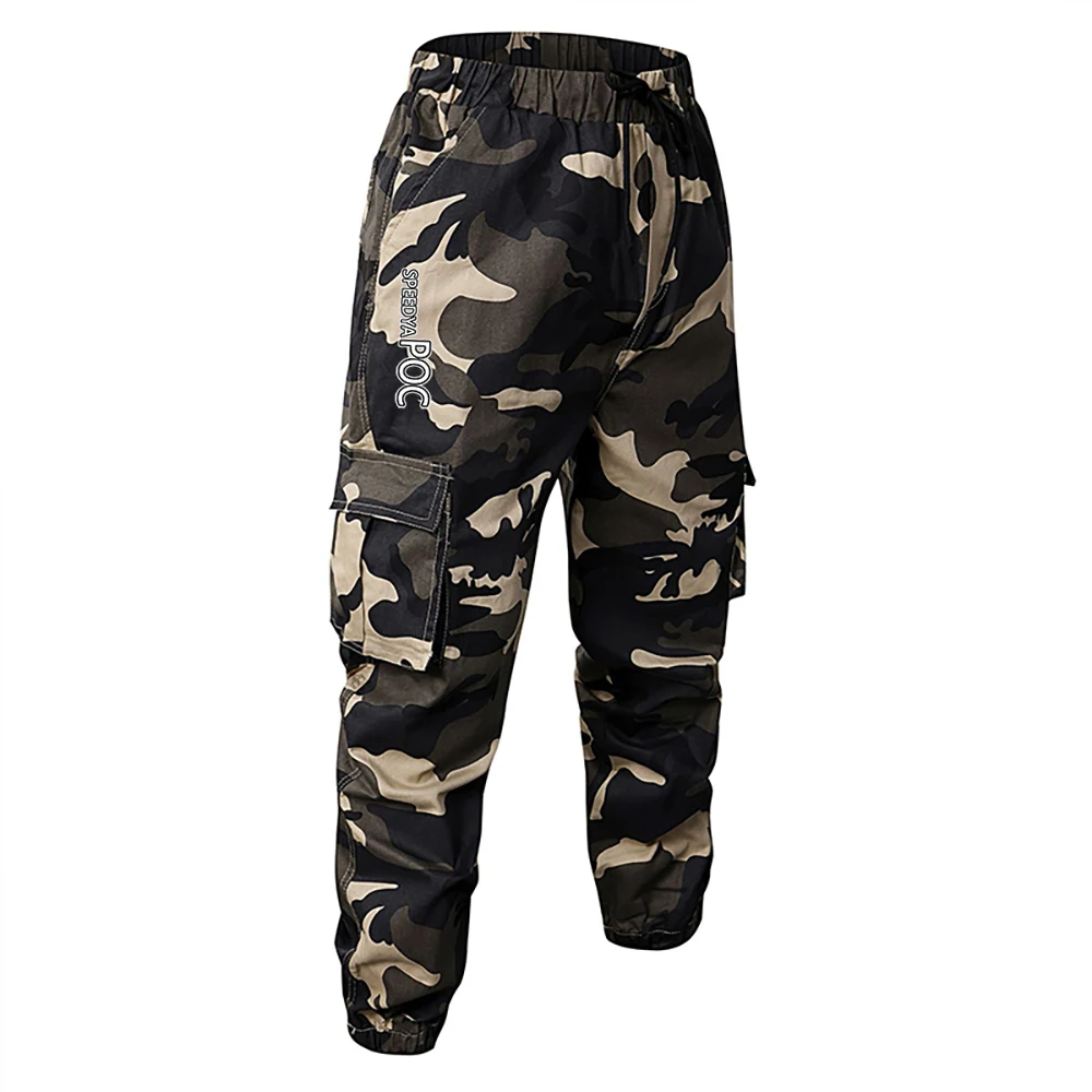 

SPEEDYAPOC Man's Cycling Mountain Bike Trousers Bicycle Elastic Waist Pants Motorcycle Multi-pocket Long Pants Spodnie Rrowerowe