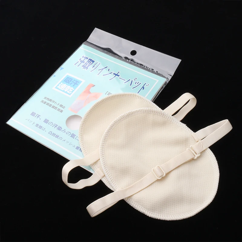 Noq 2pcs Sweat Pad Underarms Women Underarm Sweat Shield Pad Washable Absorbing Guards Shoulder Perspiration Pads Care Tools