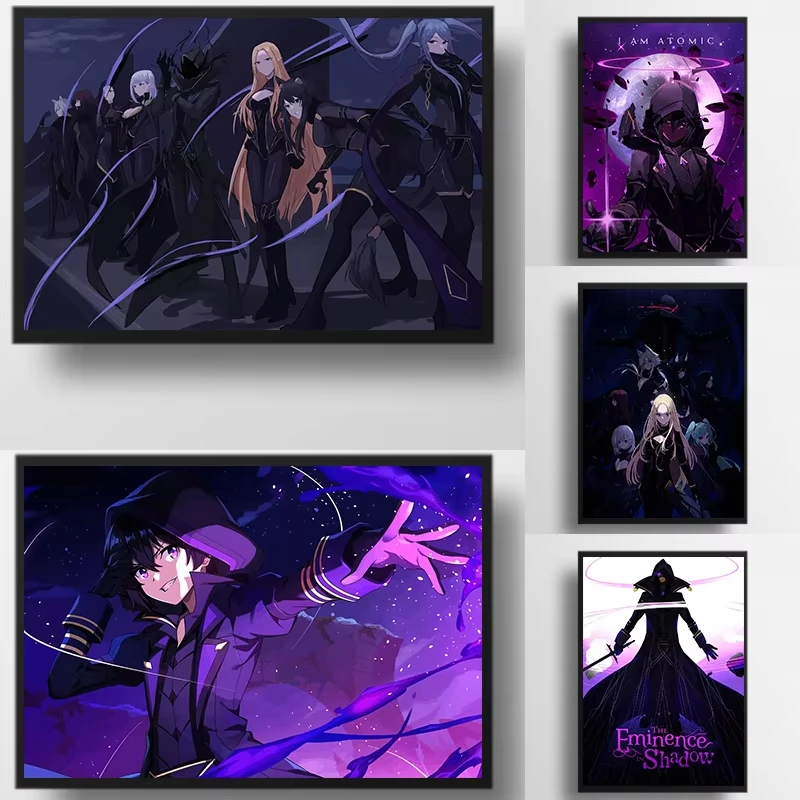 Eminence in Shadow Anime Covers Poster Canvas Printing Japanese Anime Wall Art Decor I AM ATOMIC Animation Gaming Room Decor