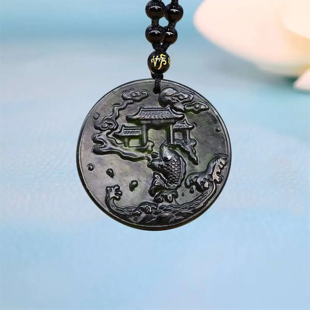 

Jade Carp Pendant Necklace Charm Black Natural Amulets Chinese Fashion Jewelry Real Gifts for Women Gift Men Luxury Stone