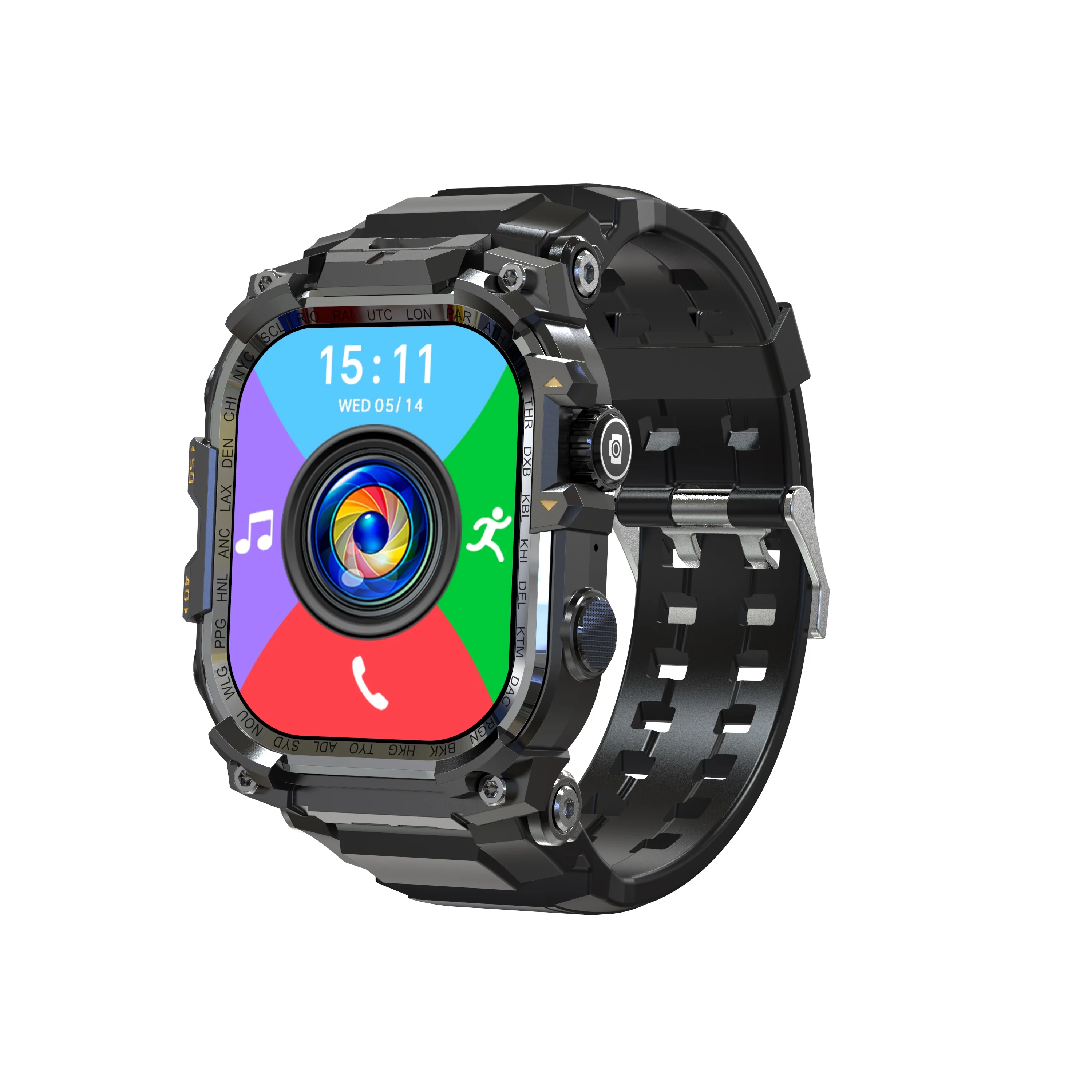 4G Android 8.1 Wifi Health Smart Watch SOS Fitness Tracker Sport Touch Screen GPS Navigation Wristwatch