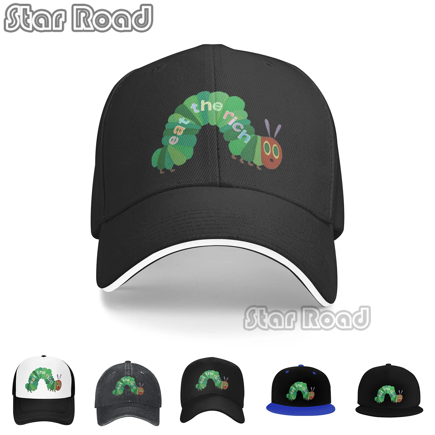 Eat The Rich Hungry Print Baseball Cap Men Hats Women Visor Protection Snapback Caps