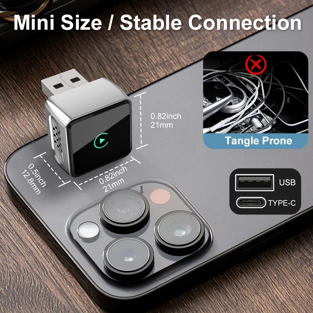 2 in 1 Wireless CarPlay Dongle Android Auto Wireless Adapter Car for Bluetooth Smart Mini AI Box Plug & Play KowanKit 2026