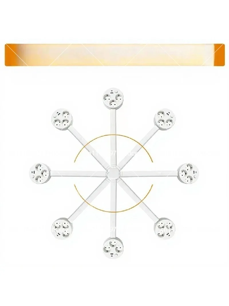 EU Standard Power Extender with Flame Retardant Plastic, Small Vertical Socket, 360 Degree Rotating Design