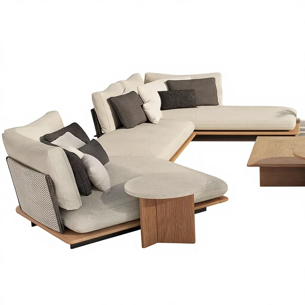 

Роскошный современный и простой водонепроницаемый комплект садовой мебели из тика и ротанга с плетеными веревками для сада, балкона, патио, бассейна, улицы.