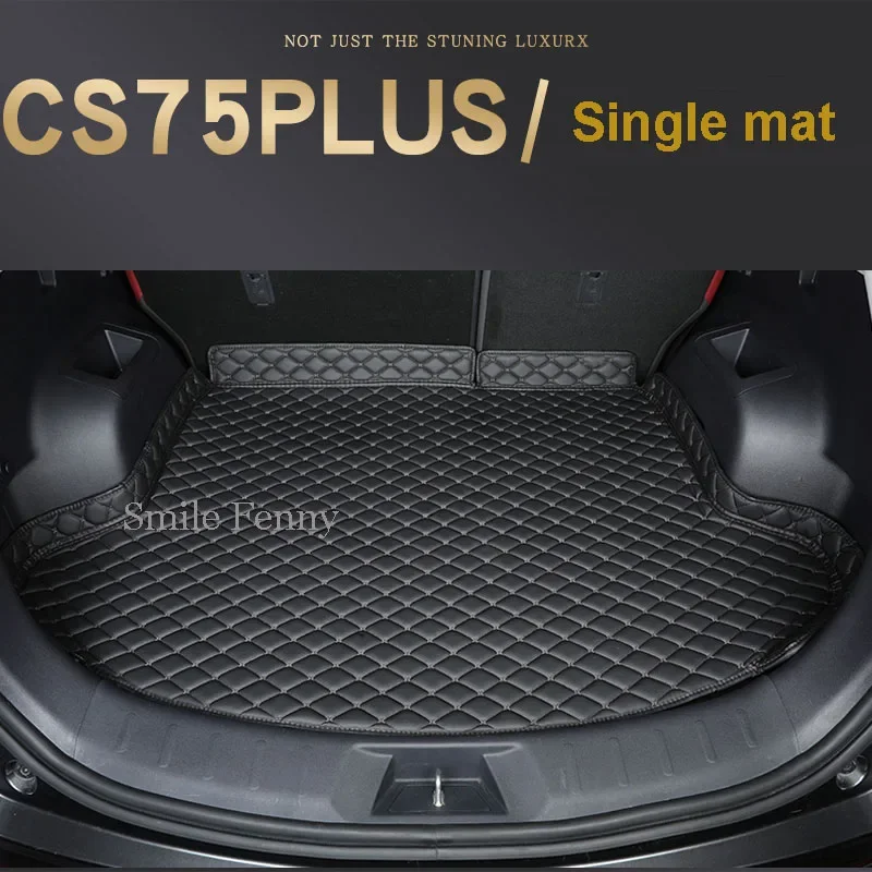 For Changan CS75 PLUS 2024 2021 2022 Accessories Leather Styling Car Trunk Mat Cover Single Anti-Dirty Protection Carpet Cushion