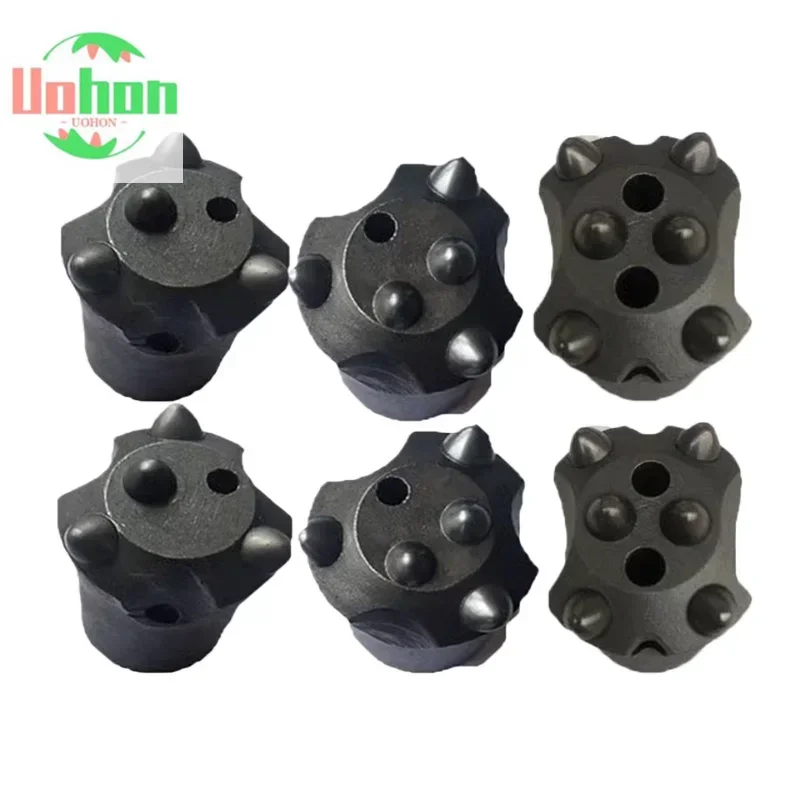 

1 5 10pcs 28-100mm Hard Rock Mining Drilling Tools Taper Spherical Button Drill Bit in Quarrying Stone Tunnel Construction