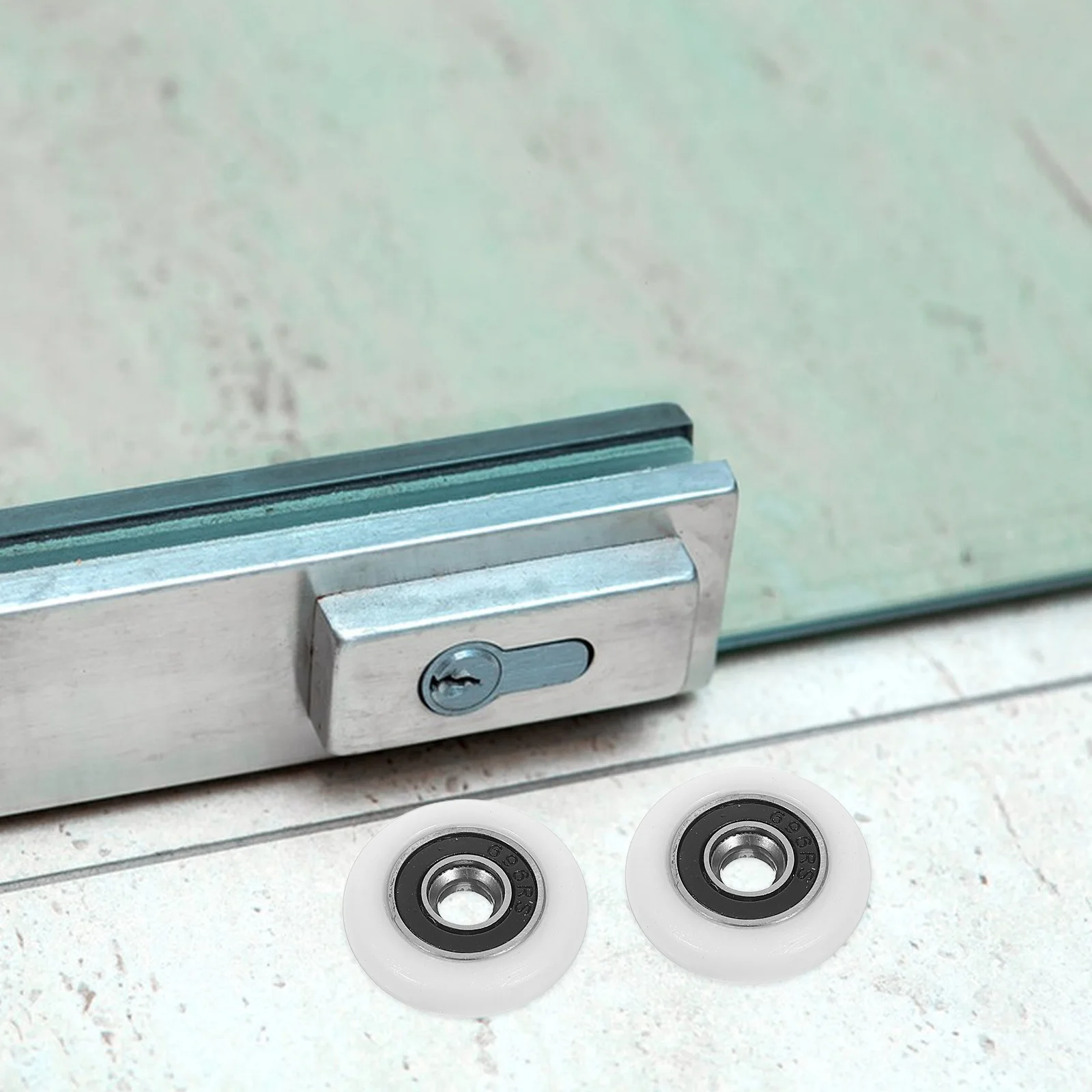 

4Pcs Shower Door Rollers Smooth Durable Bathroom Sliding Glass Door Replacement Pulley Wheels Parts Bathroom Rollers