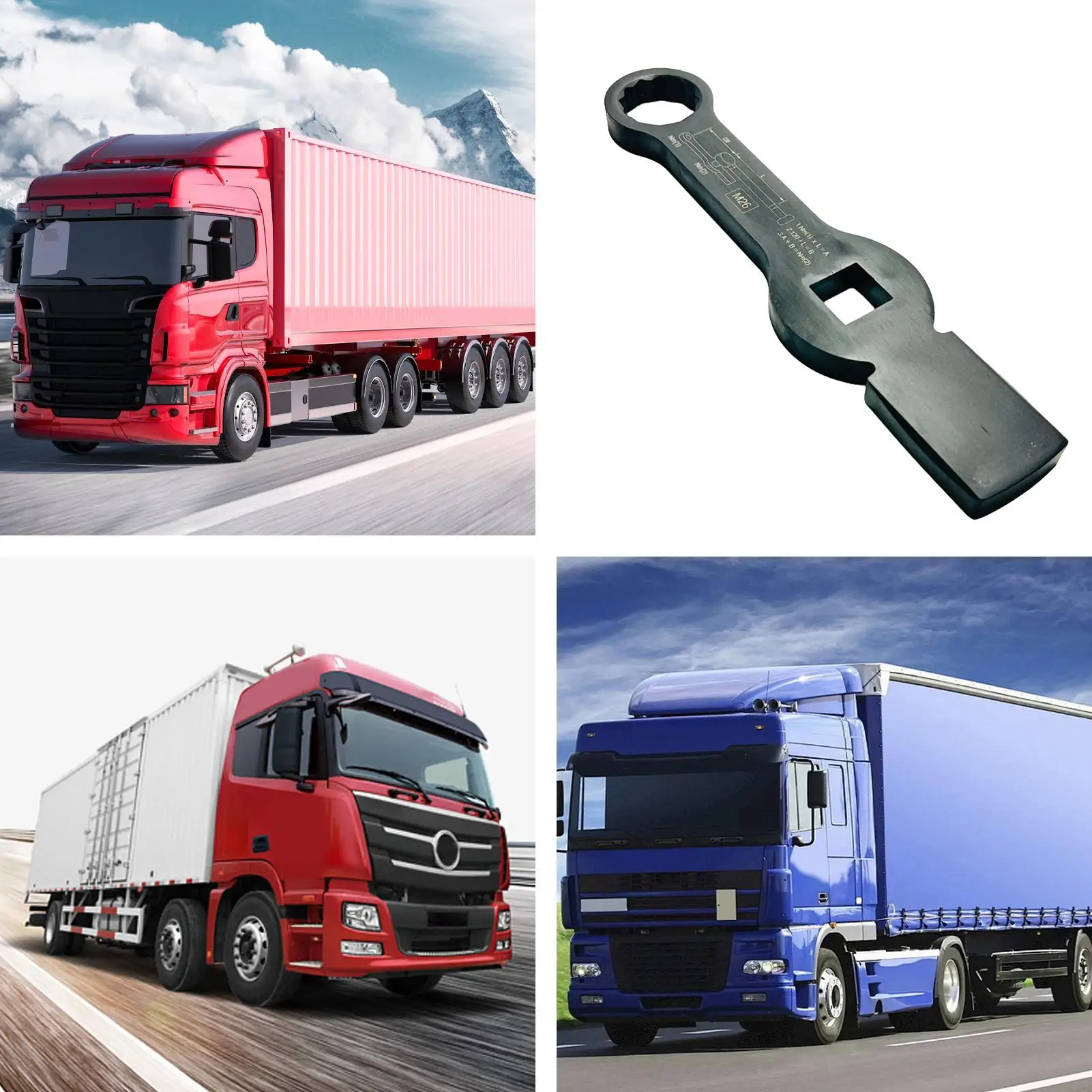 

Ключ для тормозных дисков, ручной инструмент, портативный сверхмощный эргономичный нержавеющий ключ для тормозных дисков грузовика, инструмент для эффективности обслуживания