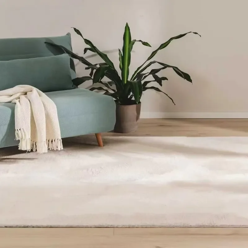 Natural Bamboo Silk Hand Tufted Medium Pile Anti-Slip Machine Washable Area Rug Carpet for Indoor Use