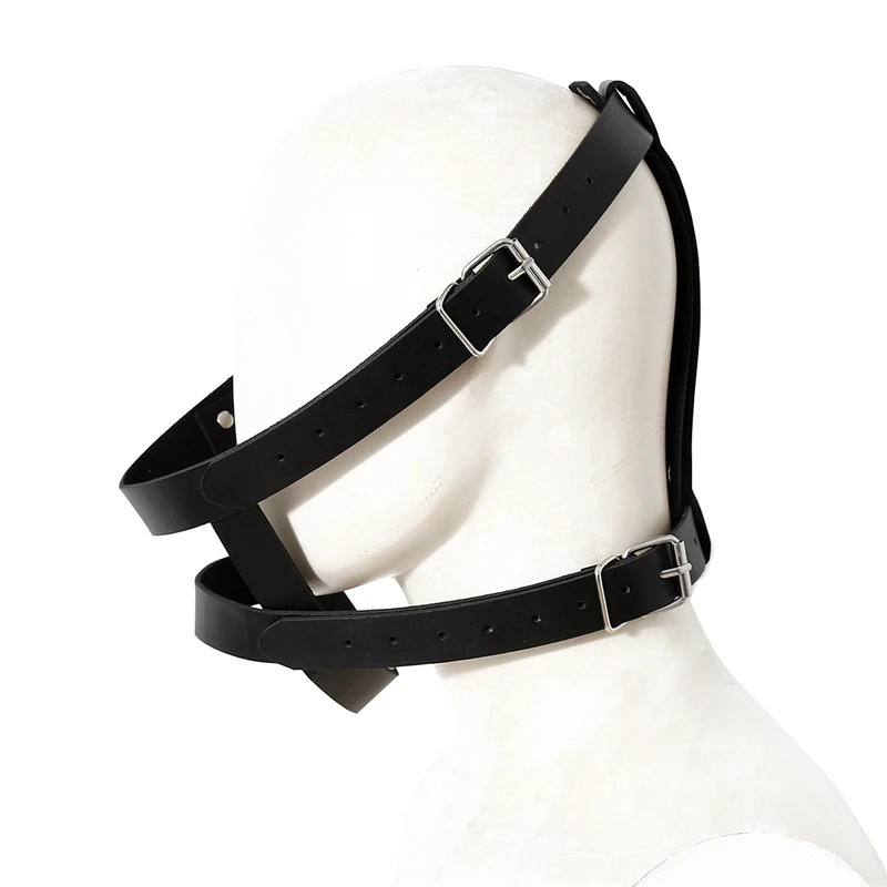 

SM Adult Headgear Bondage Leather Harness Hood Slave Smell Smelly Shoes Restraints Fetish Hood BDSM Alternative Flirt Sex Toys