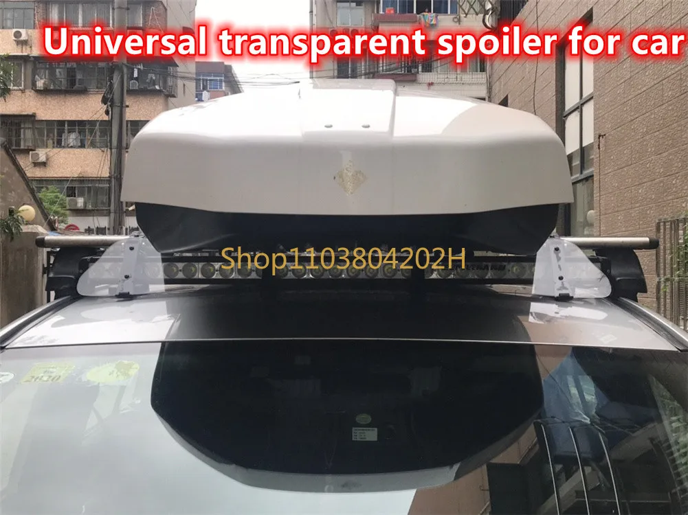 Universal Car Top Roof Rack Air Deflector Kit 34inch Wind Fairing Car Cargo Box Racks 34 inchABS Plastic Windshield Wind Fairing