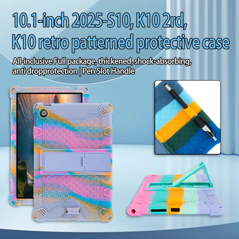 

Мягкий силиконовый детский чехол для Lenovo Tab 10,1 2025 K10 2nd 10,1 TB311FU K10C M10 10,1 дюйма, защитный чехол-подставка для планшета