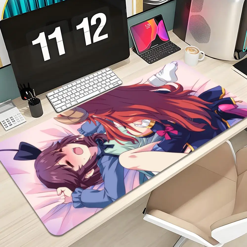 

The Demon Girl Next Door Yoshida Yuuko Mouse Pad Keyboard Mousepad lauge 1200X600 mm Desk Mat PC Gamer Office Carpet Table pad