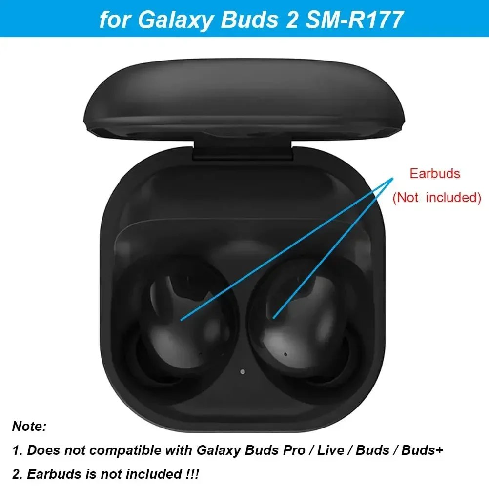 Étui de charge pour Samsung Galaxy Buds 2 Bluetooth Écouteurs, Remplacement Chargeur Cas S6 Station pour Galaxy Buds 2 SM-R177