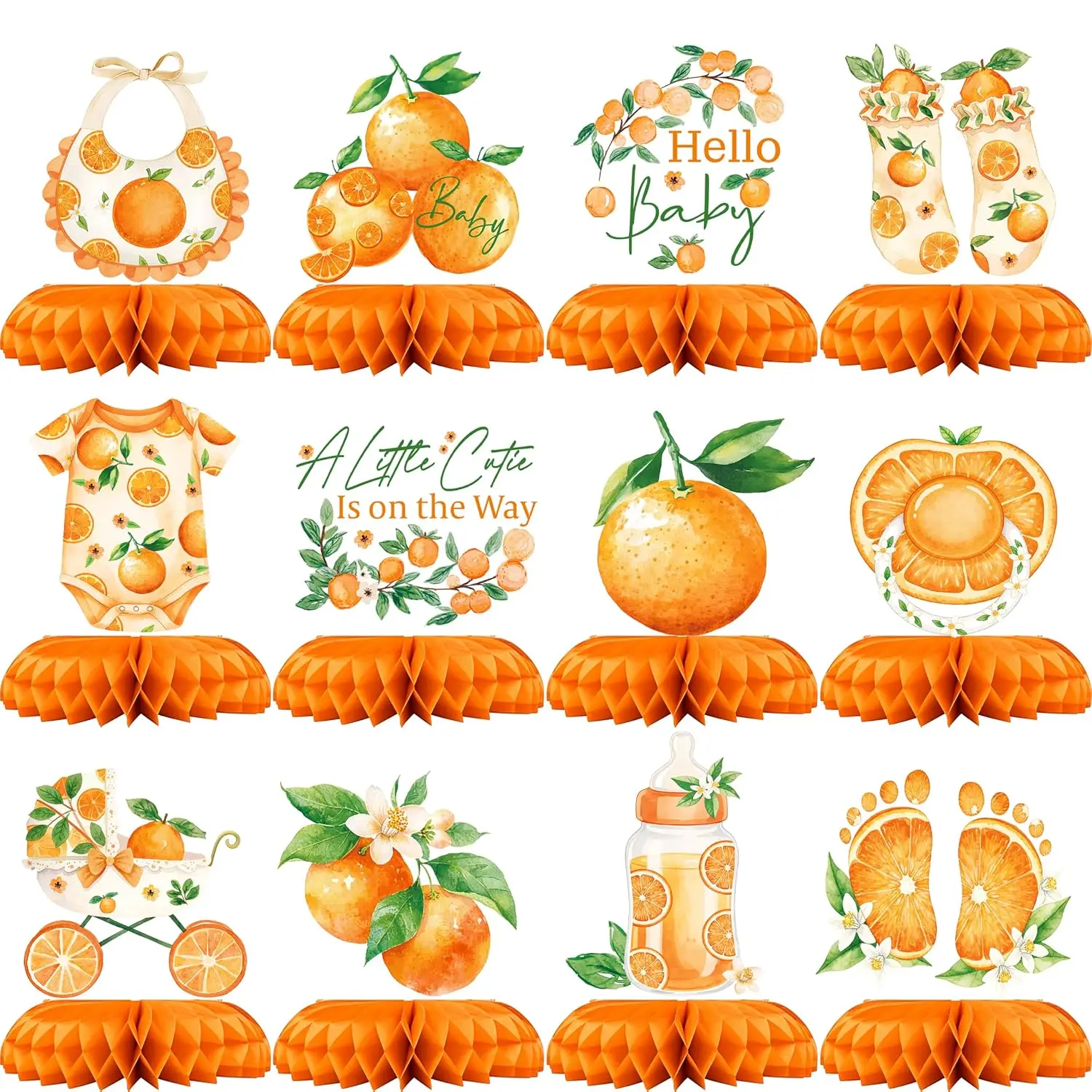 Citrus Baby Shower Centerpieces Gender Neutral Fruit Decor for Girl & Boy Party