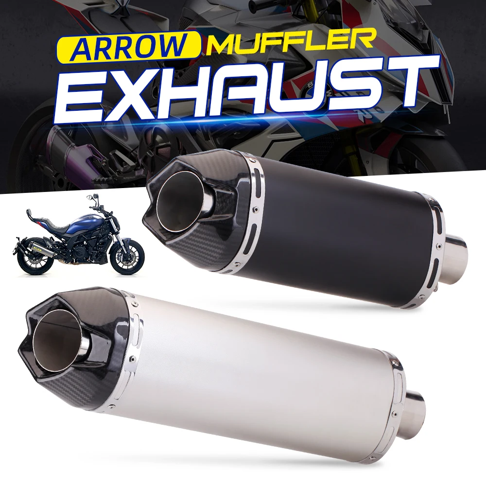 Universal Motorcycle Exhaust Escape Systems  Modify Carbon Fiber Muffler With DB Killer For mt09 mt09 51mm 60mm