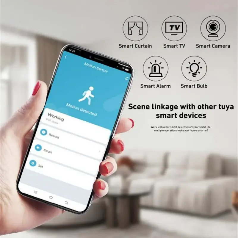 Security Smart Life Works With Alexa Home Tuya WiFi PIR Motion Sensor Smart Home Human Body Infrared Detector Sensor