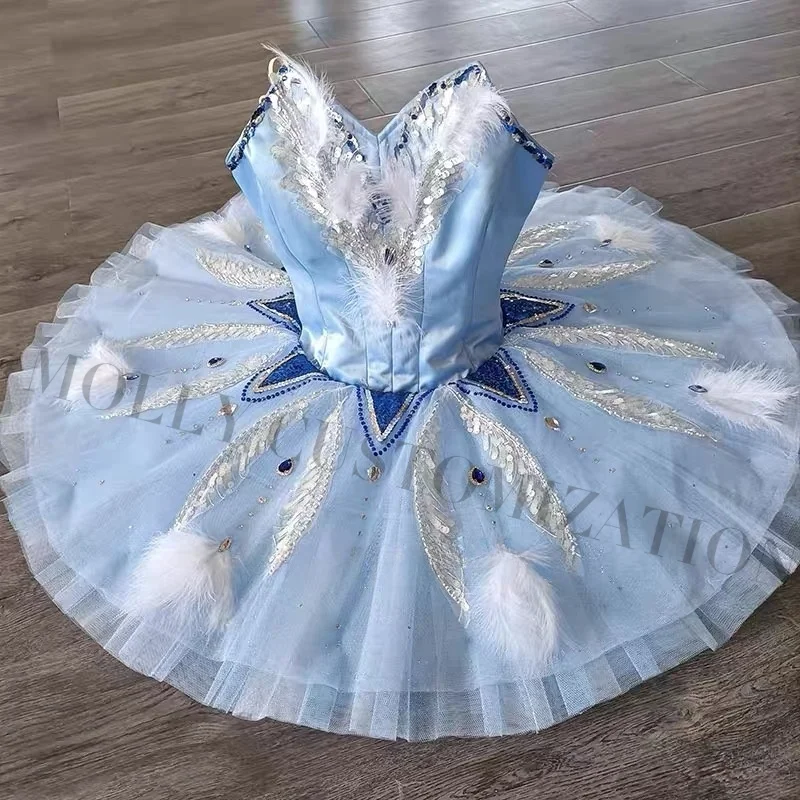 

Private custom high-end new bluebird Pakita show plate skirt ballet competition show tutu skirt adult and kids